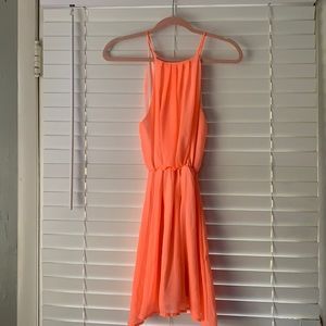 Peach/ orange mini dress